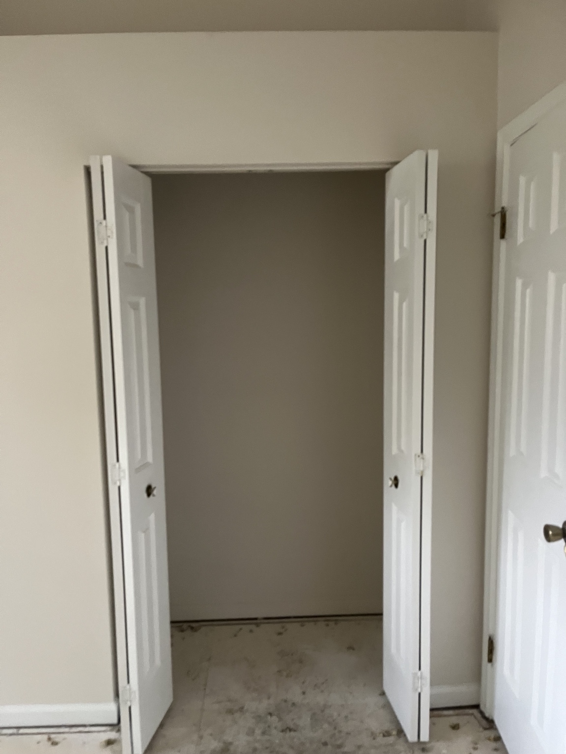 Painted closet and doors